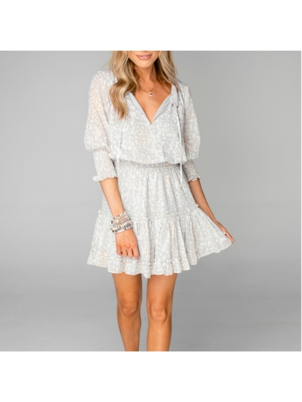 Buddy Love Bronx Ruffle Dress Women's Size XSmall Smoked Waist